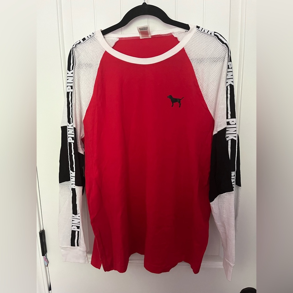 PINK Victoria's Secret Red and White Top